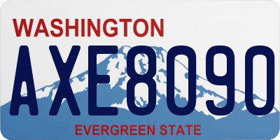 WA license plate AXE8090