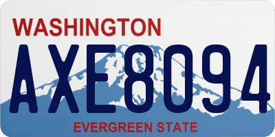 WA license plate AXE8094