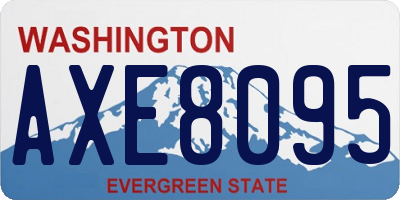 WA license plate AXE8095