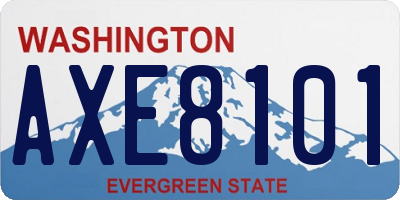 WA license plate AXE8101