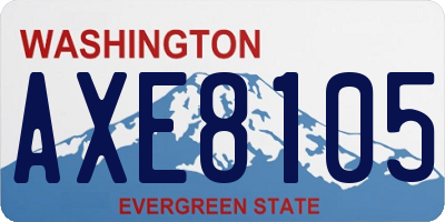 WA license plate AXE8105