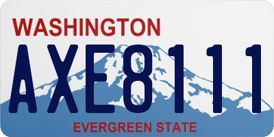 WA license plate AXE8111