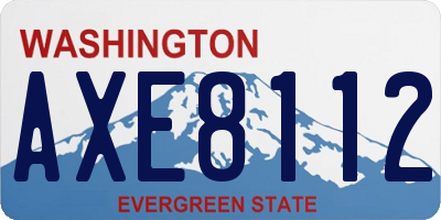 WA license plate AXE8112