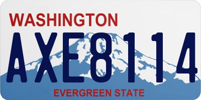 WA license plate AXE8114