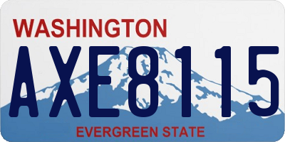 WA license plate AXE8115
