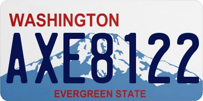 WA license plate AXE8122