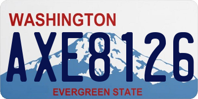 WA license plate AXE8126