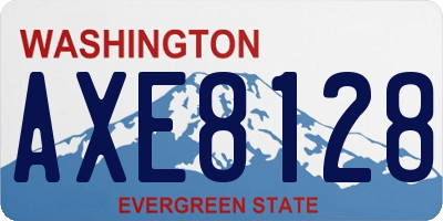 WA license plate AXE8128