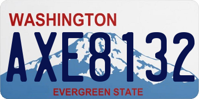 WA license plate AXE8132