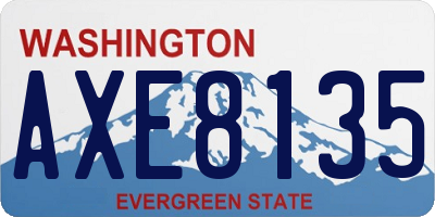 WA license plate AXE8135