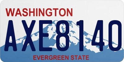 WA license plate AXE8140