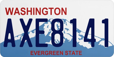 WA license plate AXE8141