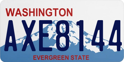 WA license plate AXE8144