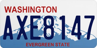 WA license plate AXE8147