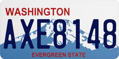 WA license plate AXE8148