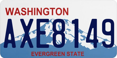 WA license plate AXE8149