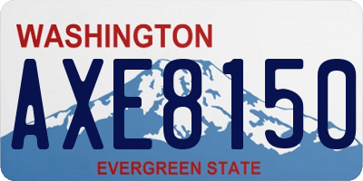 WA license plate AXE8150