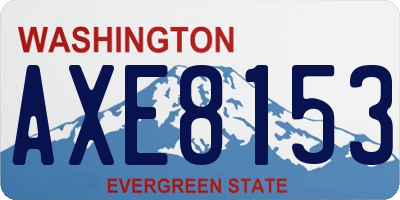 WA license plate AXE8153