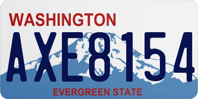 WA license plate AXE8154