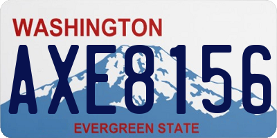 WA license plate AXE8156