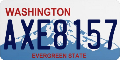 WA license plate AXE8157
