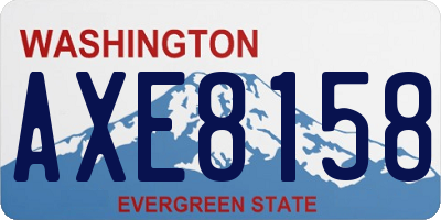 WA license plate AXE8158