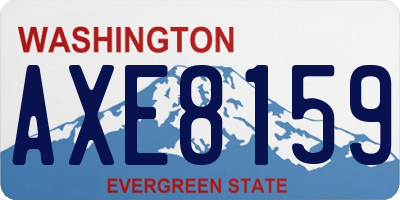 WA license plate AXE8159