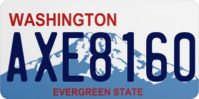 WA license plate AXE8160