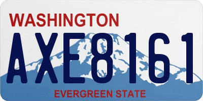 WA license plate AXE8161