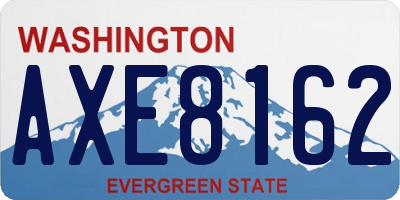 WA license plate AXE8162