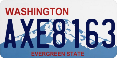 WA license plate AXE8163