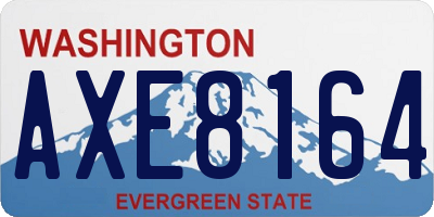 WA license plate AXE8164