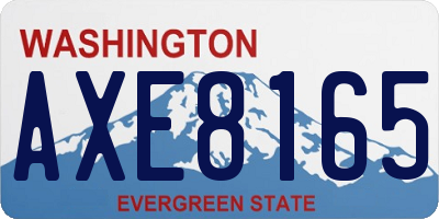 WA license plate AXE8165