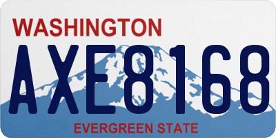 WA license plate AXE8168
