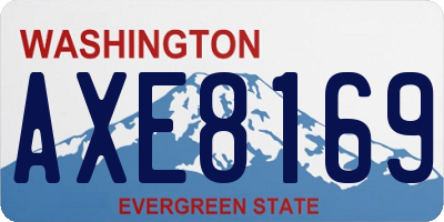 WA license plate AXE8169