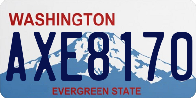 WA license plate AXE8170
