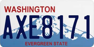 WA license plate AXE8171