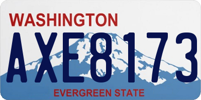WA license plate AXE8173