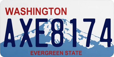 WA license plate AXE8174