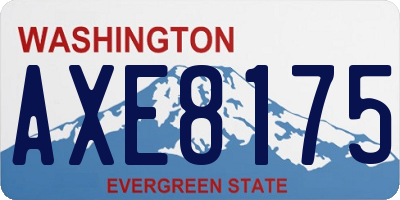WA license plate AXE8175