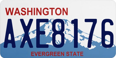 WA license plate AXE8176