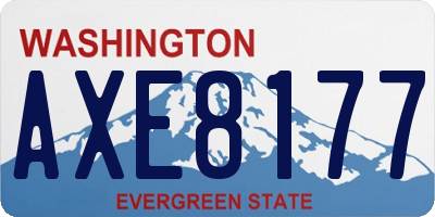 WA license plate AXE8177
