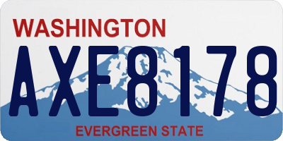 WA license plate AXE8178