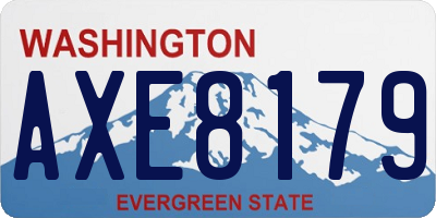 WA license plate AXE8179