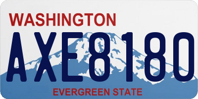 WA license plate AXE8180