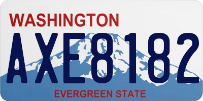 WA license plate AXE8182