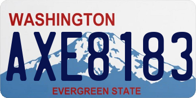 WA license plate AXE8183