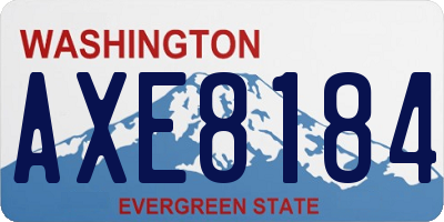WA license plate AXE8184