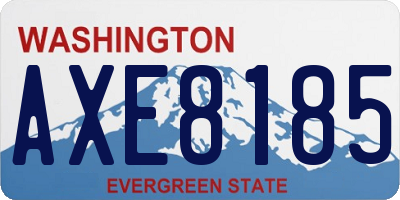 WA license plate AXE8185