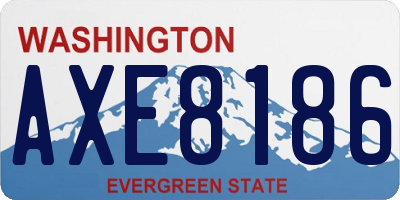 WA license plate AXE8186